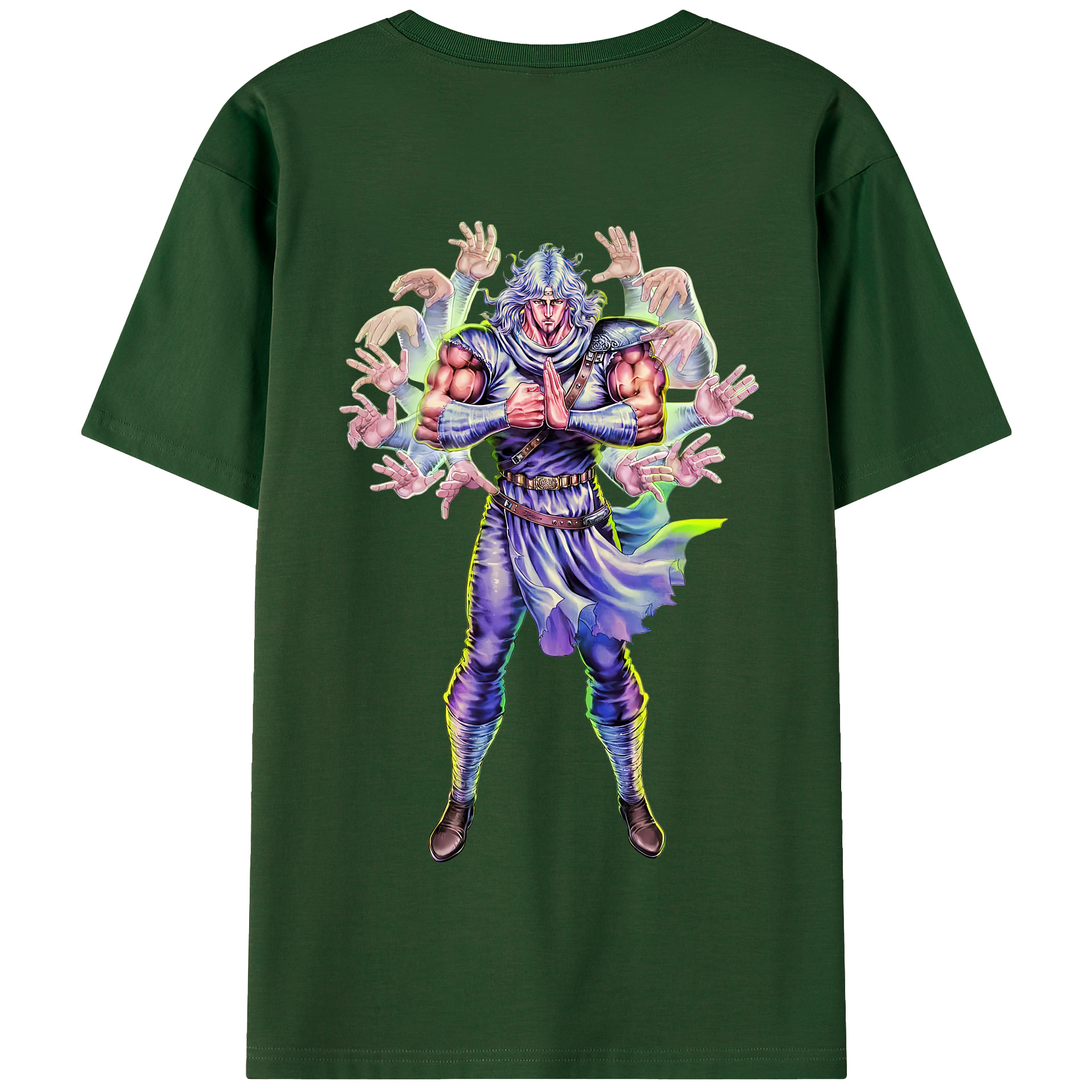 （画像用） 北斗の拳 Fist of the North Star 綿100％半袖Tシャツ（背面プリント）